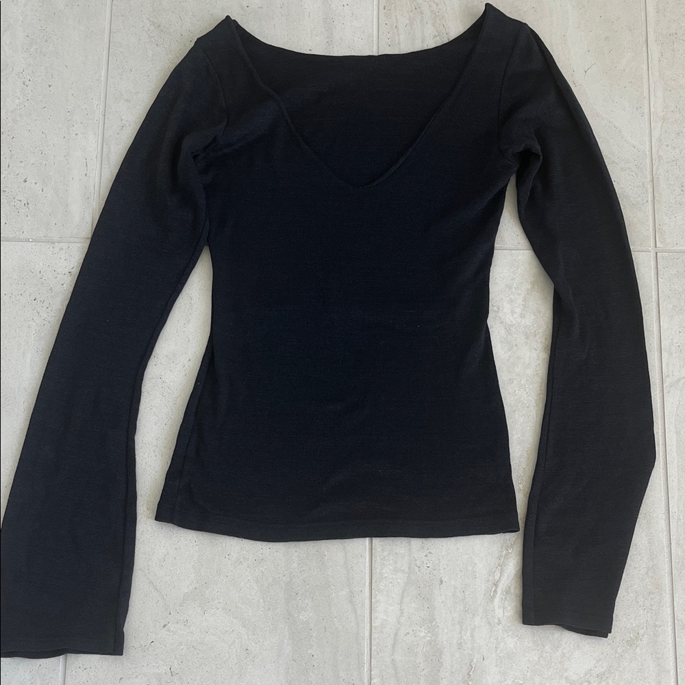 Elegant Michael Stars Black Long Sleeve Women's Top